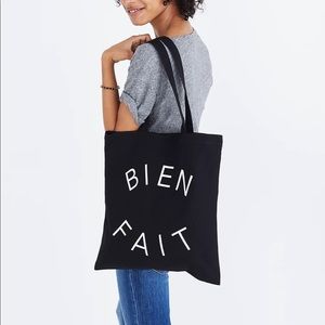 Madewell The Bien Fait™ Reusable Canvas Tote - Black